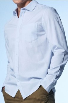 Бавовняна сорочка - блакитний