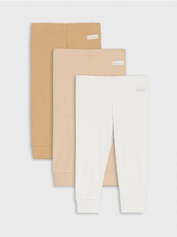 Легінси, 3 пари - кремовий