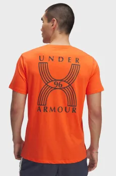 Мужская оранжевая футболка UA RUN 96 SHORTSLEEVE Оранжевый L Under Armour 1389823-847