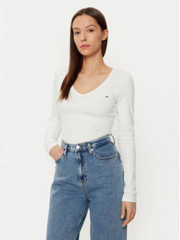 Tommy Jeans Блузка Essential DW0DW17990 Écru Slim Fit Tommy Jeans Блузка Essential DW0DW17990 Écru Slim Fit