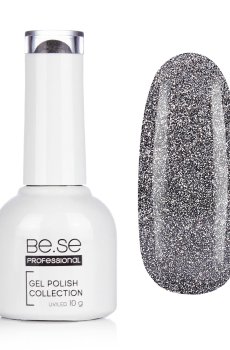Уценка! Гель-лак для ногтей Be.Se Professional Gel Polish Collection Diamond 36 Светоотражающий, темно-серый, 10 г