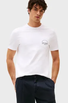 Мужская белая футболка HILFIGER ARCH POCKET Белый M Tommy Hilfiger MW0MW38623