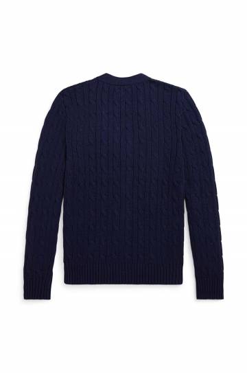 Детский хлопковый кардиган Polo Ralph Lauren цвет синий 323925717006 Детский хлопковый кардиган Polo Ralph Lauren цвет синий 323925717006