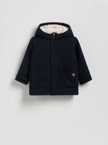 Reserved - Куртка з тканини з додаванням вовни - темно-синій - 831GM-59X