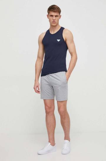 Топ лаунж Emporio Armani Underwear цвет синий Топ лаунж Emporio Armani Underwear цвет синий