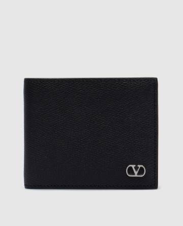 Черный кожаный портмоне VLogo Signature Черный кожаный портмоне VLogo Signature