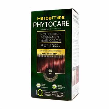 Безаммиачная краска для волос Herbal Time Phytocare Permanent Hair Color 6R Красный, 125 мл Безаммиачная краска для волос Herbal Time Phytocare Permanent Hair Color 6R Красный, 125 мл