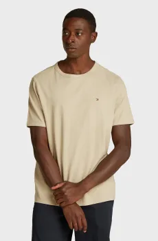 Мужская бежевая льняная футболка COTTON LINEN Бежевый XXL Tommy Hilfiger MW0MW38637