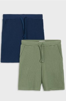 В’язані шорти 2 pack - пильно-зелений