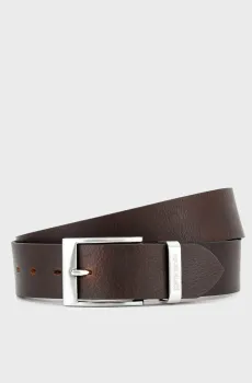 Мужской темно-коричневый кожаный ремень Коричневый 90 Pierre Cardin PC.-1070255