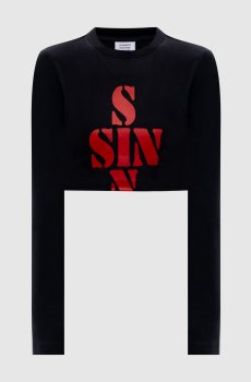 Черный укороченный лонгслив Sins