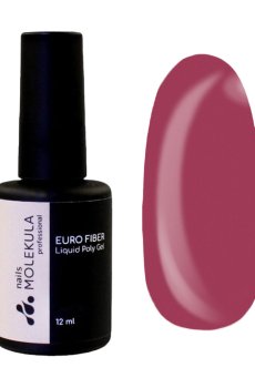 Моделирующий гель для ногтей Nails Molekula Professional Euro Fiber Liquid Poly Gel FG1217 Chili Red, 12 мл