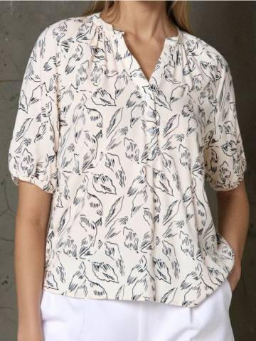 Віскозна блузка з візерунком - різнобарвний