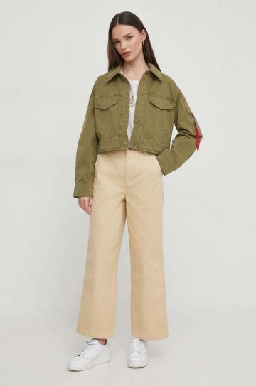 Брюки Pepe Jeans Tasha женские цвет бежевый прямые высокая посадка PL211730 Брюки Pepe Jeans Tasha женские цвет бежевый прямые высокая посадка PL211730
