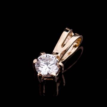 Золотая подвеска с фианитом п02141 Золотая подвеска с фианитом п02141