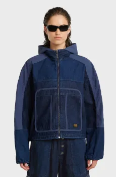 Женская темно-синяя джинсовая куртка Hooded track Синий XS G-Star RAW D26292,D934