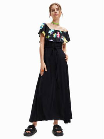 Desigual Повсякденна сукня 23SWVW55 Чорний Regular Fit Desigual Повсякденна сукня 23SWVW55 Чорний Regular Fit