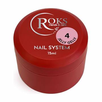 Гель для наращивания ногтей Roks Nail System Jelly Gelly 4, 15 мл Гель для наращивания ногтей Roks Nail System Jelly Gelly 4, 15 мл