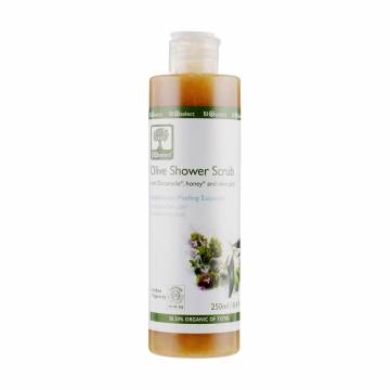 Оливковий гель-скраб для душу BIOselect Olive Shower Scrub с диктамелией, частицами оливковых косточек и медом, 250 мл Оливковий гель-скраб для душу BIOselect Olive Shower Scrub с диктамелией, частицами оливковых косточек и медом, 250 мл