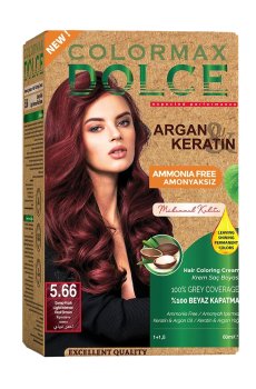 Безаммиачная крем-краска для волос Colormax Dolce Ammonia Free Hair Coloring Cream 5.66 Red Brown, 165 мл
