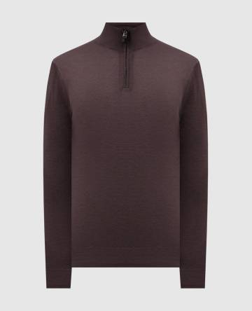 Коричневый джемпер из шерсти