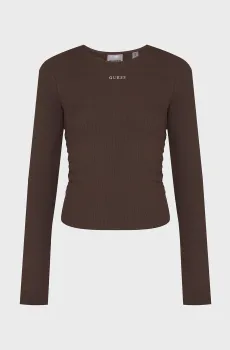 Женский коричневый лонгслив Коричневый M Guess V6RP08.KD932;A10K