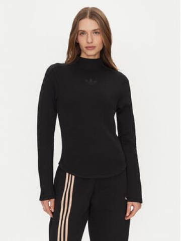 adidas Блузка Structured Interlock JJ0937 Чорний Slim Fit adidas Блузка Structured Interlock JJ0937 Чорний Slim Fit