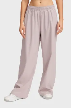 Женские пудровые спортивные брюки UA Rival Wide Leg Pant Розовый M Under Armour 1386453-009