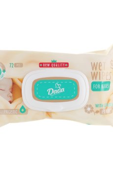 Детские влажные салфетки Dada с экстрактом ромашки с клапаном, 72 шт
