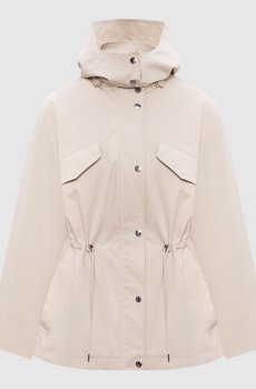 Бежевая укороченная парка