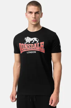 Мужская черная футболка CROMANE Черный XL Lonsdale 117443