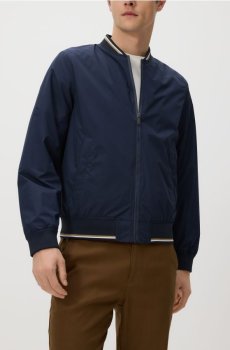 Reserved - Бомбер куртка з коміром-стійкою - темно-синій - 256GU-59X