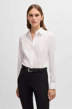 Женская белая рубашка Белый 36 BOSS 50499433;100
