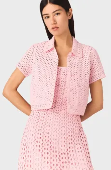 Женский розовый кардиган Розовый 34 MAJE MFPCA00714_Pink