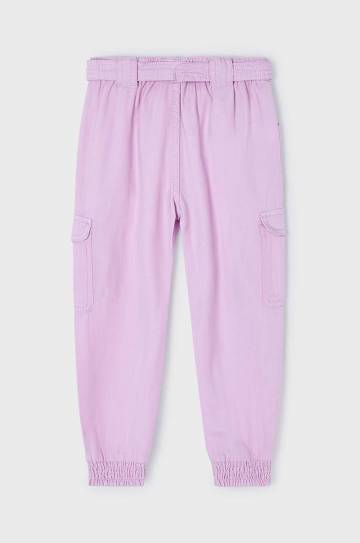 Детские брюки Mayoral цвет фиолетовый однотонные