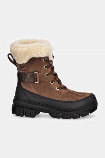 Кожаные сапоги Sorel TORINO V PARC WP OUTDRY цвет коричневый 2106721256 Кожаные сапоги Sorel TORINO V PARC WP OUTDRY цвет коричневый 2106721256