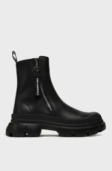 Женские черные кожаные полусапоги Черный 38 Karl Lagerfeld KL43565;000