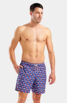 Мужские синие плавательные шорты с узором WATER PRINTS BEACH BOXER AO Синий L Arena 007153-810