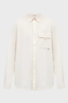 Мужская белая рубашка TJM VARSITY EXPLORER  EXT Белый M Tommy Jeans DM0DM19510