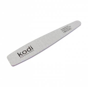 Пилка для ногтей Kodi Professional 180/220 грит конусная, светло-серая, 178*32*4 мм Пилка для ногтей Kodi Professional 180/220 грит конусная, светло-серая, 178*32*4 мм
