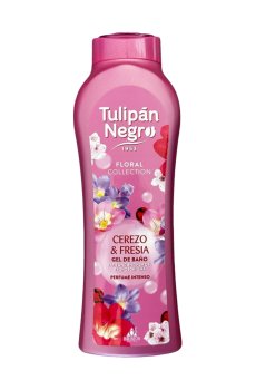 Парфюмированный гель для душа Tulipan Negro Floral Collection Bath And Shower Gel Вишня и фрезия, 650 мл