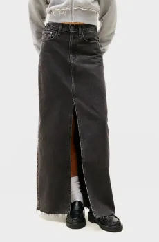 Женская черная джинсовая юбка DENIM SKIRT WASHED BLACK Черный 29 Tommy Jeans DW0DW20554