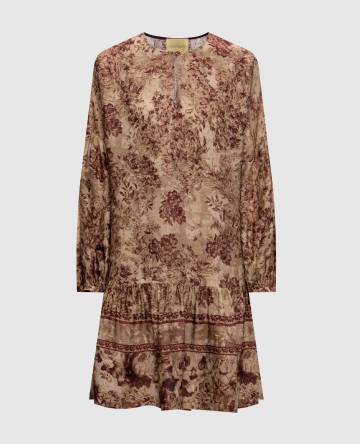 Коричневое платье Amber в цветочный принт Коричневое платье Amber в цветочный принт