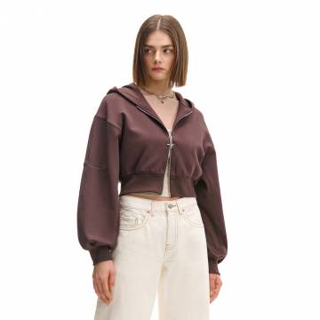 Cropp - Укорочене худі - темно-бордовий Cropp - Укорочене худі - темно-бордовий