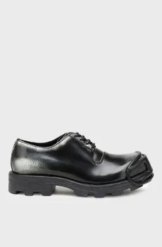 Мужские черные кожаные дерби HAMMER Черный 45 Diesel Y03229 P8435