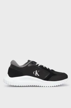 Мужские черные кожаные кроссовки EVA RUNNER LOW MG WMM Черный 41 Calvin Klein YM0YM01145