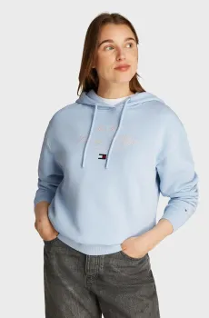 Женское голубое худи MODERN SCRIPT GRAPHIC Голубой XS Tommy Hilfiger WW0WW43842