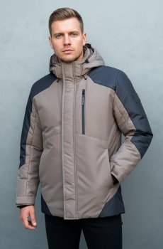 Мужская бежевая куртка демисезонная  RC-V-4-combi-beige