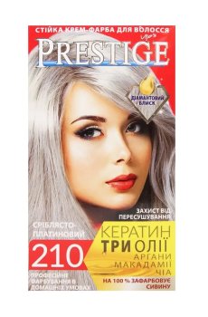 Стойкая крем-краска для волос Vips Prestige 210 Серебряно-платиновый, 100 мл