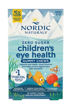 Детский комплекс для здоровья глаз Nordic Naturals Childrens Eye Health со вкусом клубничного лимонада, 30 жевательных конфет